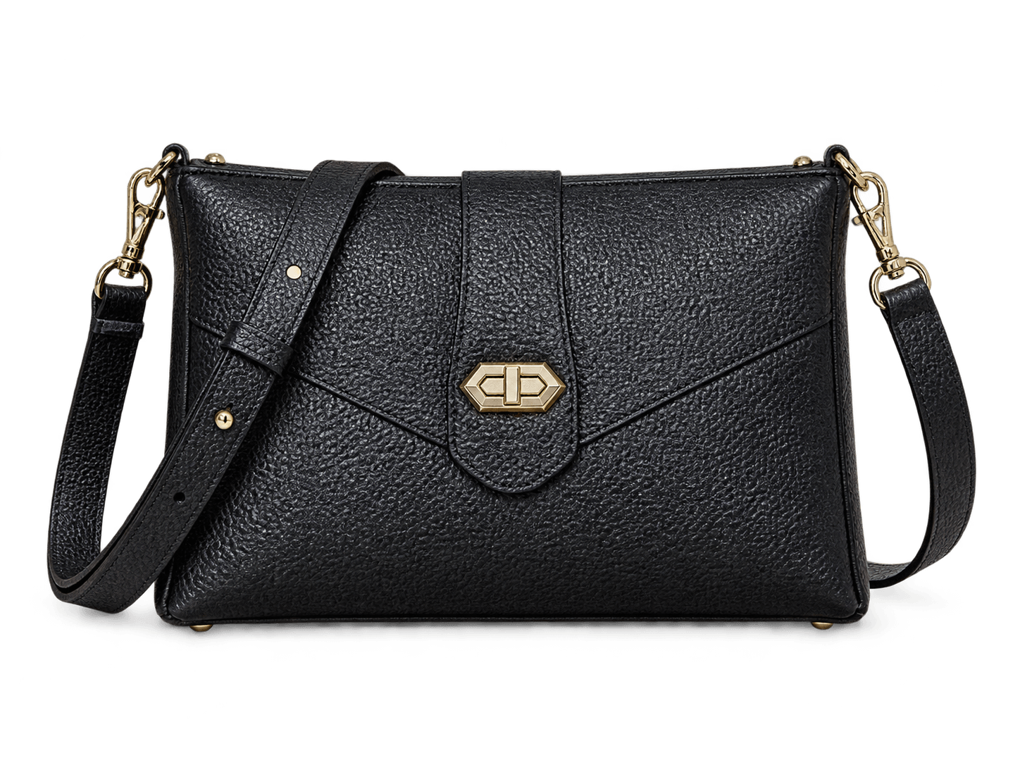 Sac bandoulière Lancaster (Top Double) Noir · Sacs à main · Maroquinerie LIKA