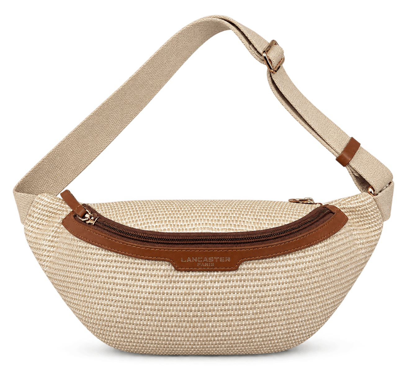Sac banane bandoulière Lancaster (Mini Osier) Cognac · Sacs à main · Maroquinerie LIKA