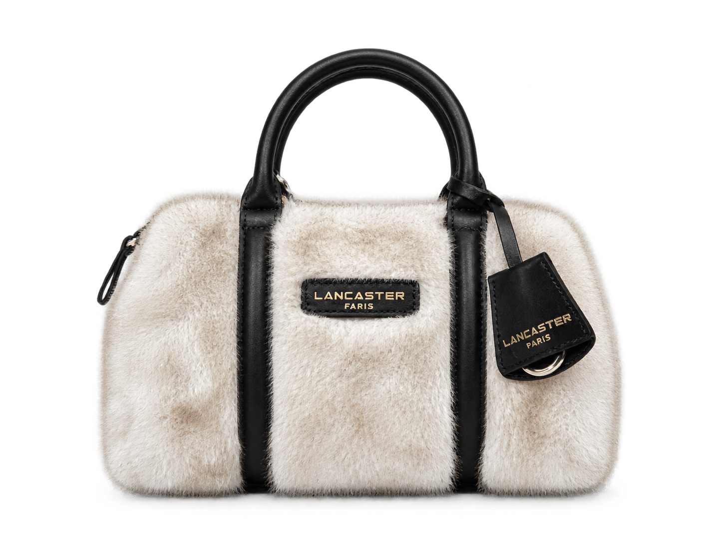 Sac porté travers Lancaster (Moumoute) Ecru noir · Sacs à main · Maroquinerie LIKA