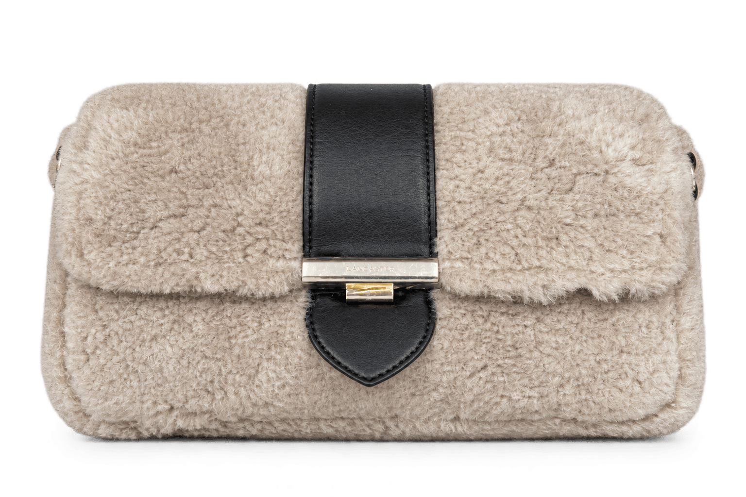Sac bandoulière Lancaster (Moumoute) Beige/noir · Sacs à main · Maroquinerie LIKA